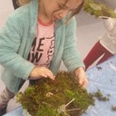 в Центре науки и творчества "Сириус" Алина сделала фито картину из мха.
