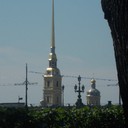 Шпиль Петропавловской крепости.